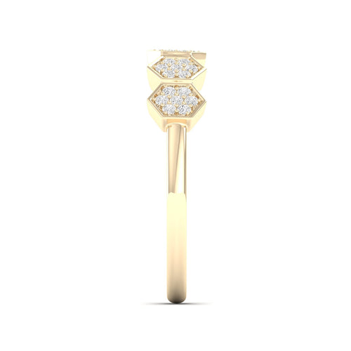 1/4 Ctw Honey Comb Lab Grown Fashion Stackable Ring