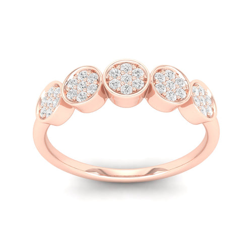 1/5 Ctw Disc Lab Grown Fashion Stackable Ring