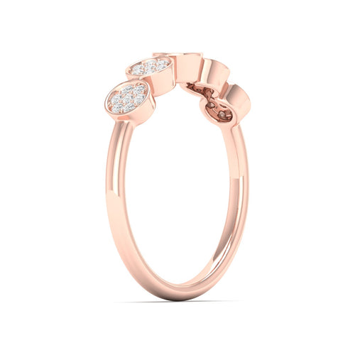 1/5 Ctw Disc Lab Grown Fashion Stackable Ring