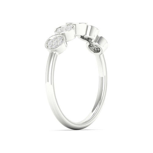 1/5 Ctw Disc Lab Grown Fashion Stackable Ring