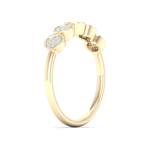 1/5 Ctw Disc Lab Grown Fashion Stackable Ring