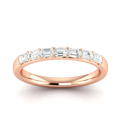 3/4 Ctw Baguette Lab Grown Fashion Stackable Ring