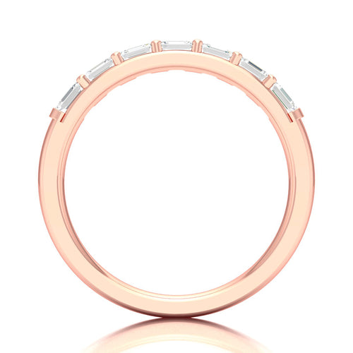 3/4 Ctw Baguette Lab Grown Fashion Stackable Ring
