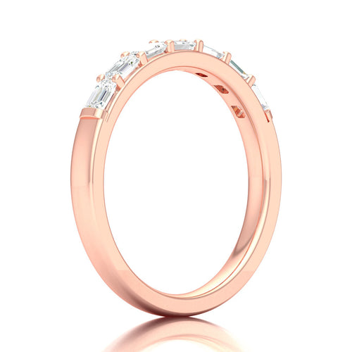 3/4 Ctw Baguette Lab Grown Fashion Stackable Ring