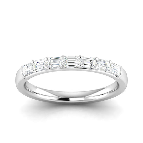 3/4 Ctw Baguette Lab Grown Fashion Stackable Ring