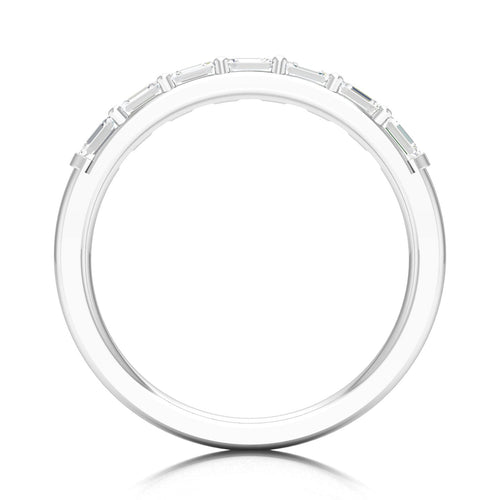 3/4 Ctw Baguette Lab Grown Fashion Stackable Ring