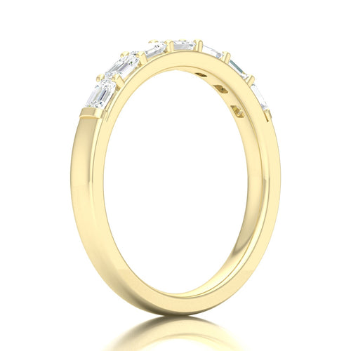3/4 Ctw Baguette Lab Grown Fashion Stackable Ring