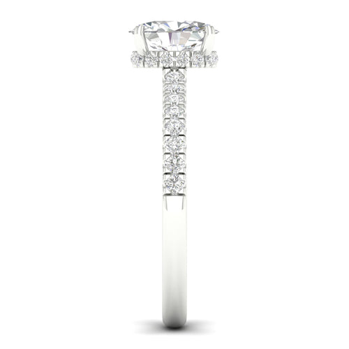 1 ctw Oval Classic Hidden Halo Lab Grown Ring