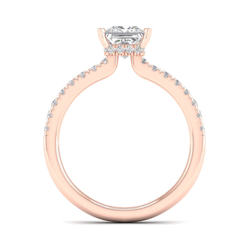 1 ctw Princess Classic Hidden Halo Lab Grown Ring
