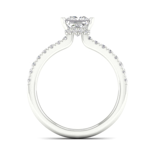 1 ctw Princess Classic Hidden Halo Lab Grown Ring