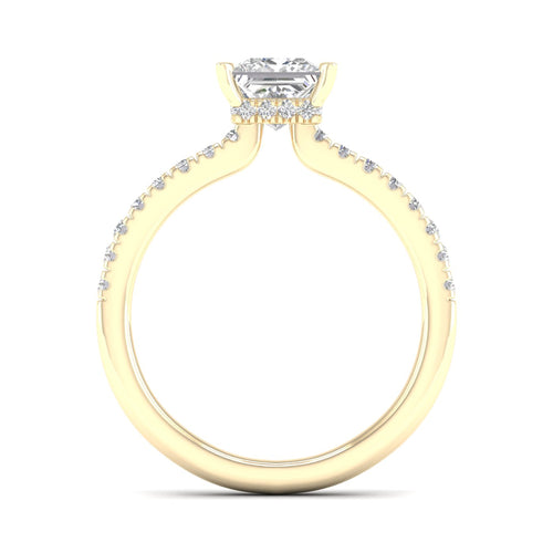 1 ctw Princess Classic Hidden Halo Lab Grown Ring