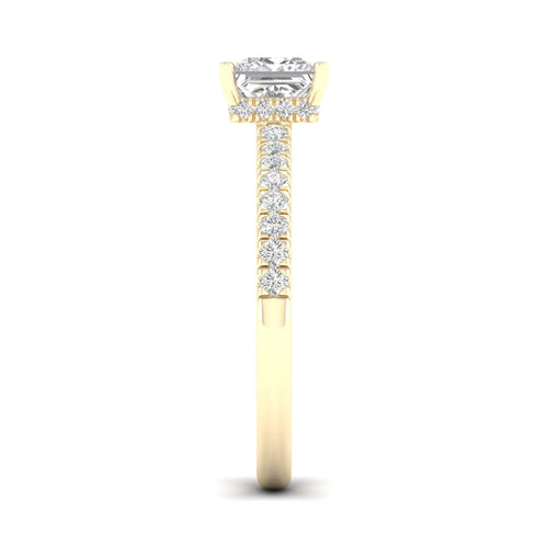 1 ctw Princess Classic Hidden Halo Lab Grown Ring