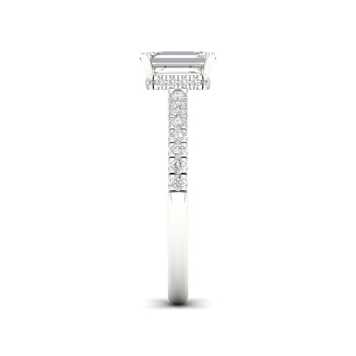1 ctw Radiant Classic Hidden Halo Lab Grown Ring