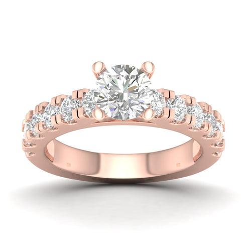 2 1/2 ctw Classic Lab Grown Round Centre Engagement Ring