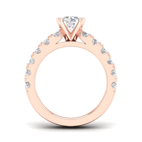 2 1/2 ctw Classic Lab Grown Round Centre Engagement Ring