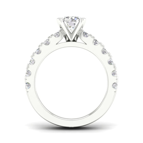 2 1/2 ctw Classic Lab Grown Round Centre Engagement Ring