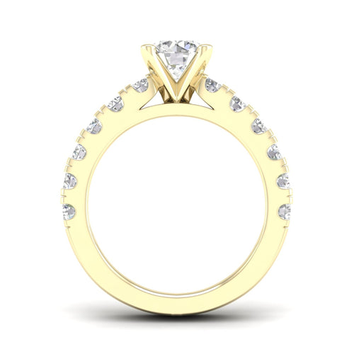 2 1/2 ctw Classic Lab Grown Round Centre Engagement Ring