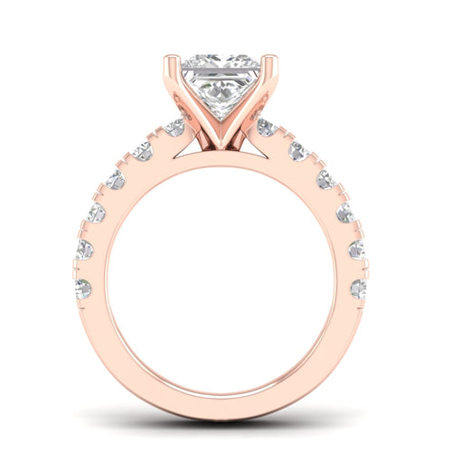 3 ctw Classic Lab Grown Princess Centre Engagement Ring