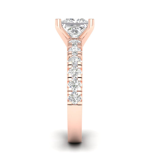 3 ctw Classic Lab Grown Princess Centre Engagement Ring