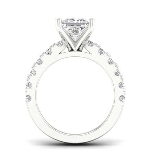 3 ctw Classic Lab Grown Princess Centre Engagement Ring