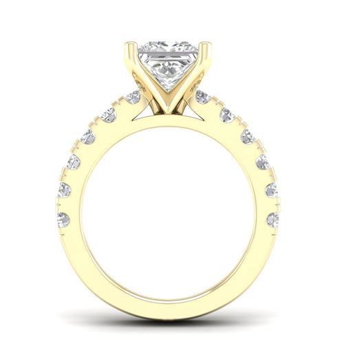 3 ctw Classic Lab Grown Princess Centre Engagement Ring