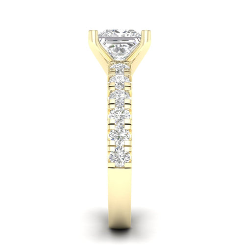 3 ctw Classic Lab Grown Princess Centre Engagement Ring