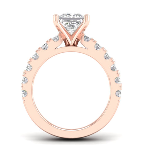 2 1/2 ctw Classic Lab Grown Princess Centre Engagement Ring