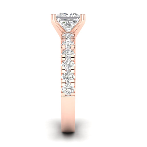 2 1/2 ctw Classic Lab Grown Princess Centre Engagement Ring