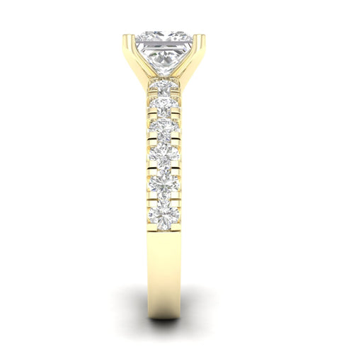 2 1/2 ctw Classic Lab Grown Princess Centre Engagement Ring