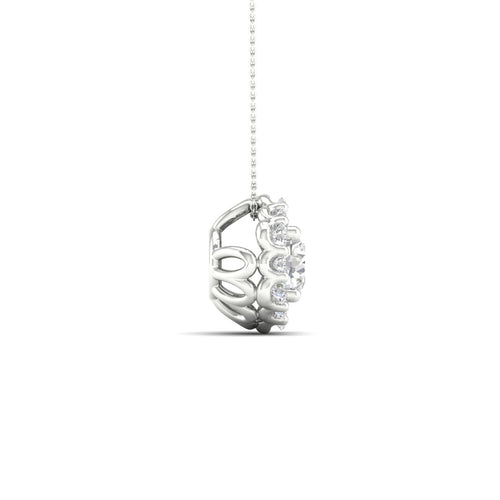 1/3 Ctw Hexagon Halo Lab Grown Pendant