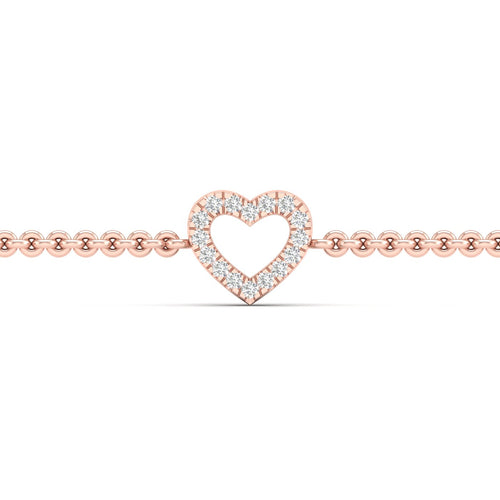 0.05 Ctw Heart Lab Grown Fashion Bracelet