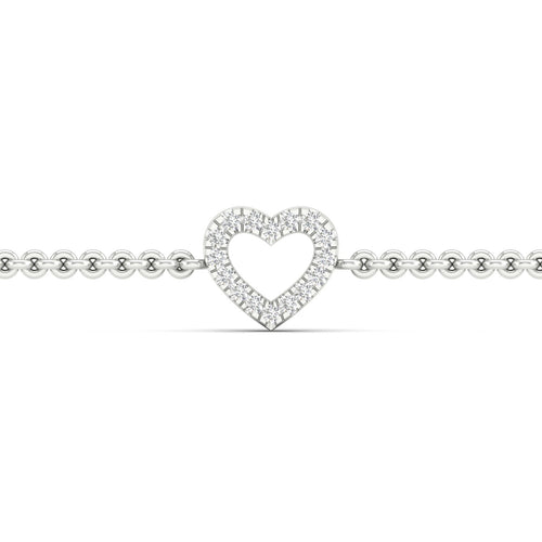 0.05 Ctw Heart Lab Grown Fashion Bracelet