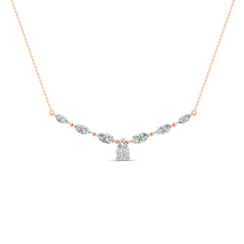 2 1/3 ctw Pear Marquise Fashion Lab Grown Necklace