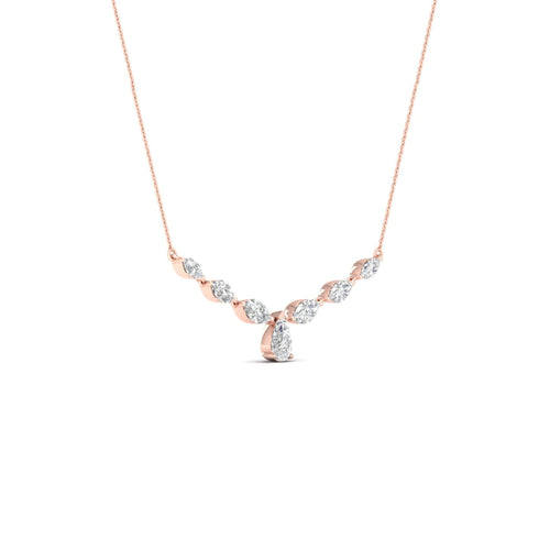 2 1/3 ctw Pear Marquise Fashion Lab Grown Necklace