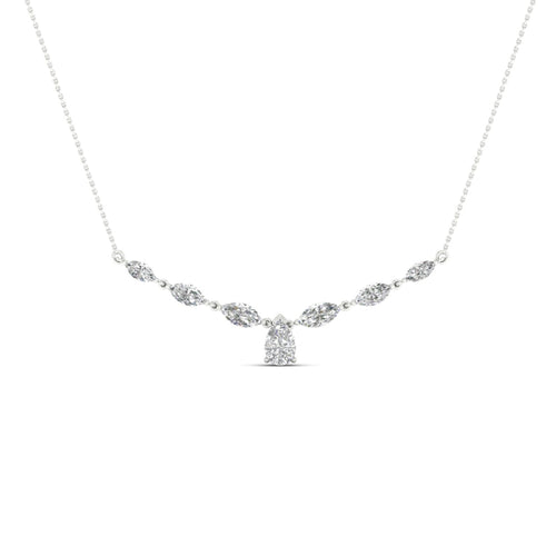 2 1/3 ctw Pear Marquise Fashion Lab Grown Necklace