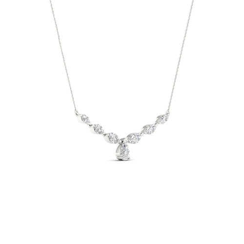 2 1/3 ctw Pear Marquise Fashion Lab Grown Necklace