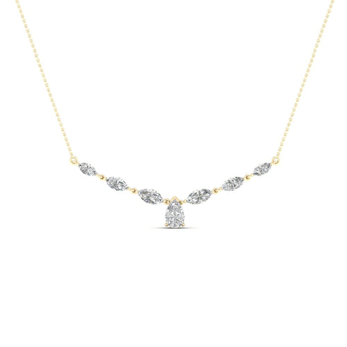 2 1/3 ctw Pear Marquise Fashion Lab Grown Necklace
