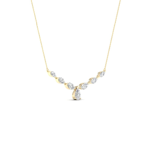 2 1/3 ctw Pear Marquise Fashion Lab Grown Necklace
