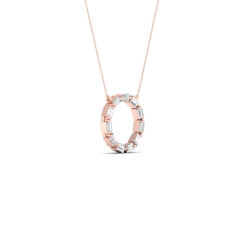 1/4 Ctw Ana de Aramas Baguette Circle Lab Grown Fashion Pendant