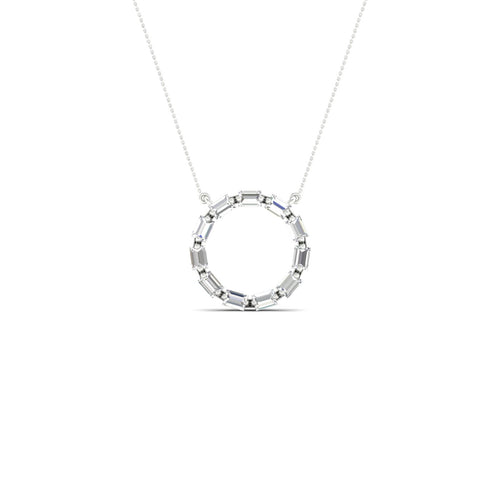 1/4 Ctw Ana de Aramas Baguette Circle Lab Grown Fashion Pendant