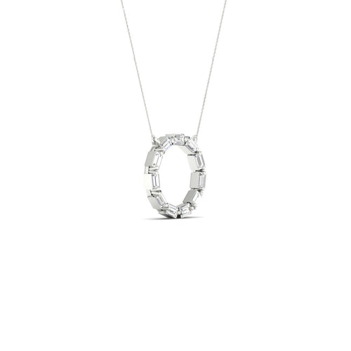 1/4 Ctw Ana de Aramas Baguette Circle Lab Grown Fashion Pendant