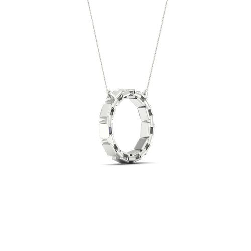 1/4 Ctw Ana de Aramas Baguette Circle Lab Grown Fashion Pendant