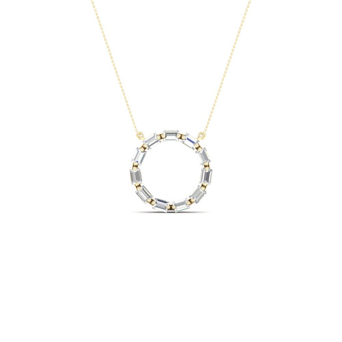 1/4 Ctw Ana de Aramas Baguette Circle Lab Grown Fashion Pendant