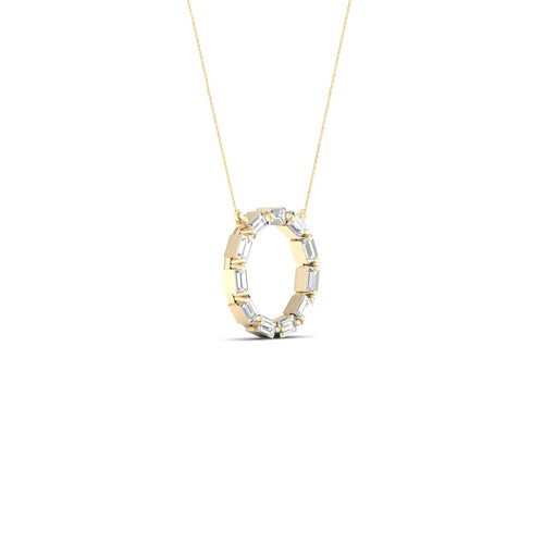 1/4 Ctw Ana de Aramas Baguette Circle Lab Grown Fashion Pendant