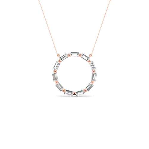 1/2 Ctw Ana de Aramas Baguette Circle Lab Grown Fashion Pendant