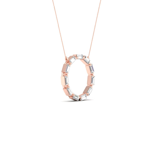 1/2 Ctw Ana de Aramas Baguette Circle Lab Grown Fashion Pendant
