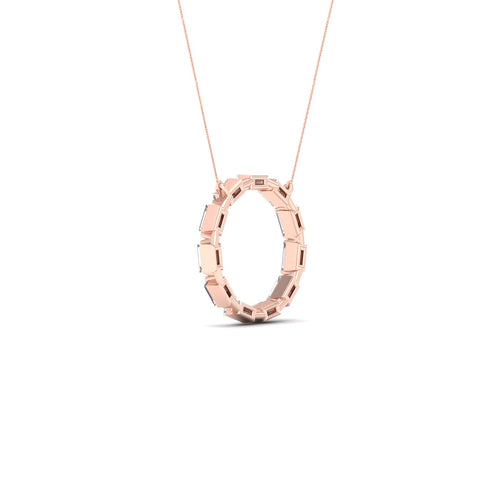 1/2 Ctw Ana de Aramas Baguette Circle Lab Grown Fashion Pendant