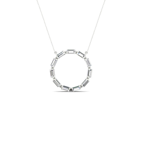 1/2 Ctw Ana de Aramas Baguette Circle Lab Grown Fashion Pendant