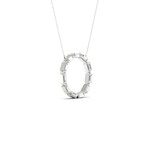 1/2 Ctw Ana de Aramas Baguette Circle Lab Grown Fashion Pendant