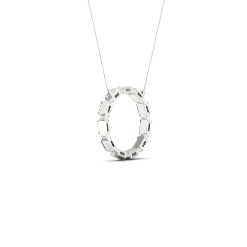 1/2 Ctw Ana de Aramas Baguette Circle Lab Grown Fashion Pendant